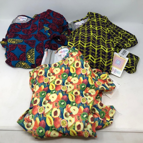 LuLaRoe Dresses & Skirts - Lularoe bundle lot of 3 Amelia dresses XXS NWT